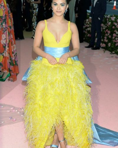 Camilla Mendes at the 2019 Met Gala in Prabal Gurung