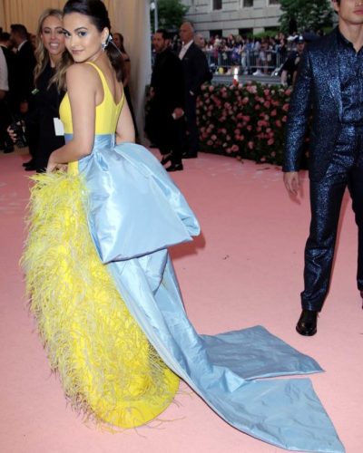 Camilla Mendes at the 2019 Met Gala in Prabal Gurung